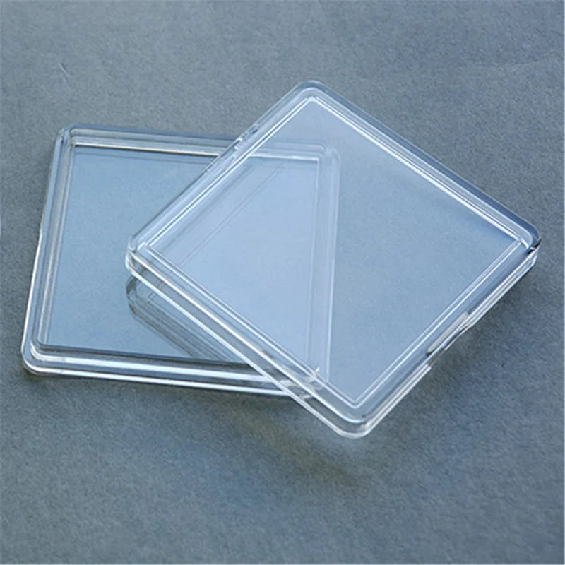 10Pieces High Quality Plastic Containers Square Case For Token Game Chips Holder Protector Boxes