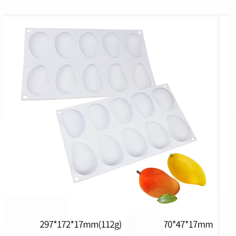 1pcs Pineapple Pear Peach Fruit Series Cake Silicone Mold Mango Orange Baking Mousse Mould Strawberry French Dessert Mousse Mold