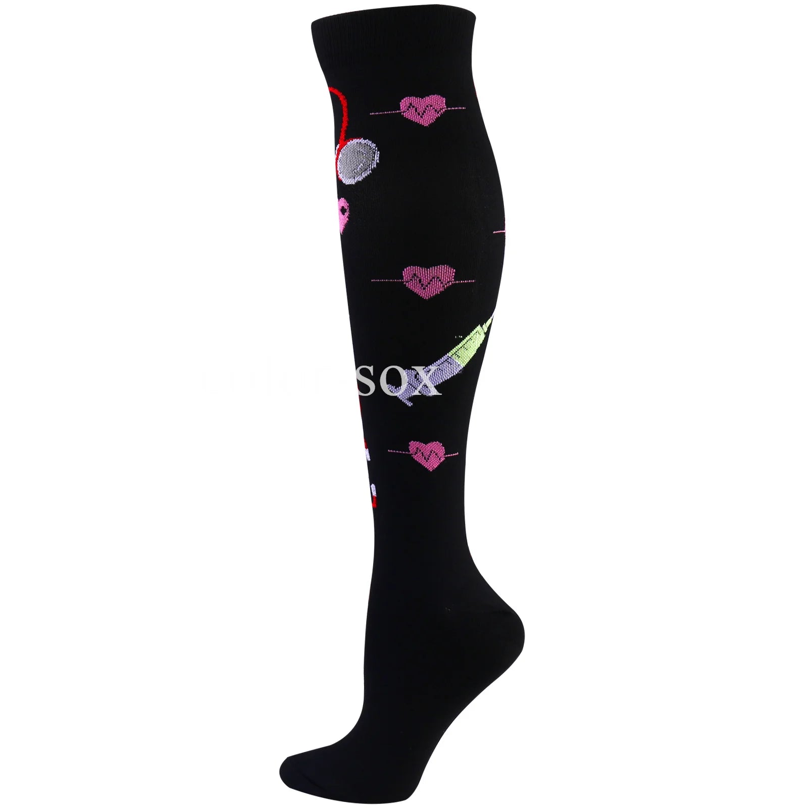 New Compression Socks Fit for Nurse Doctor Varicose Veins Edema Diabetes Travel Flight Hiking Recovery Running Fitness Socks
