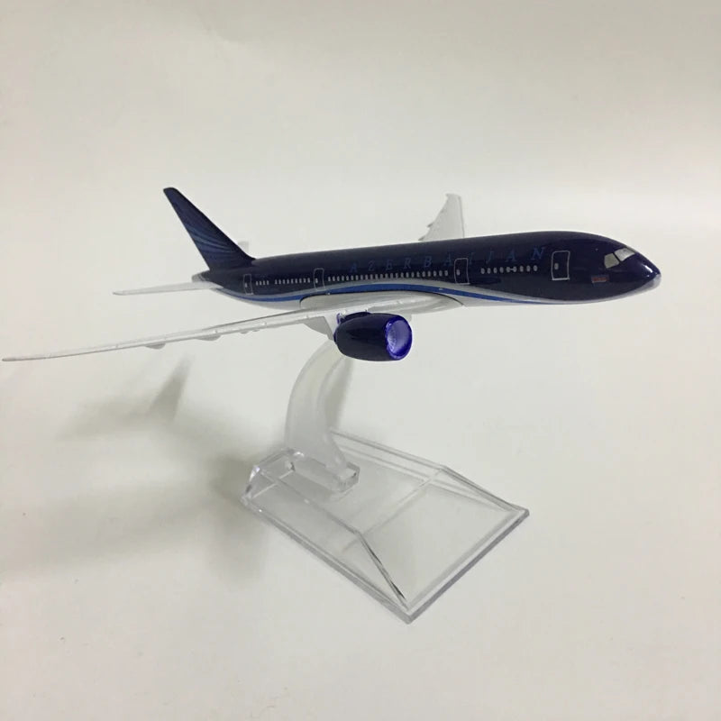 JASON TUTU 16cm Azerbaijan Boeing 787 Model Airplane Diecast Metal 1/400 Scale Plane