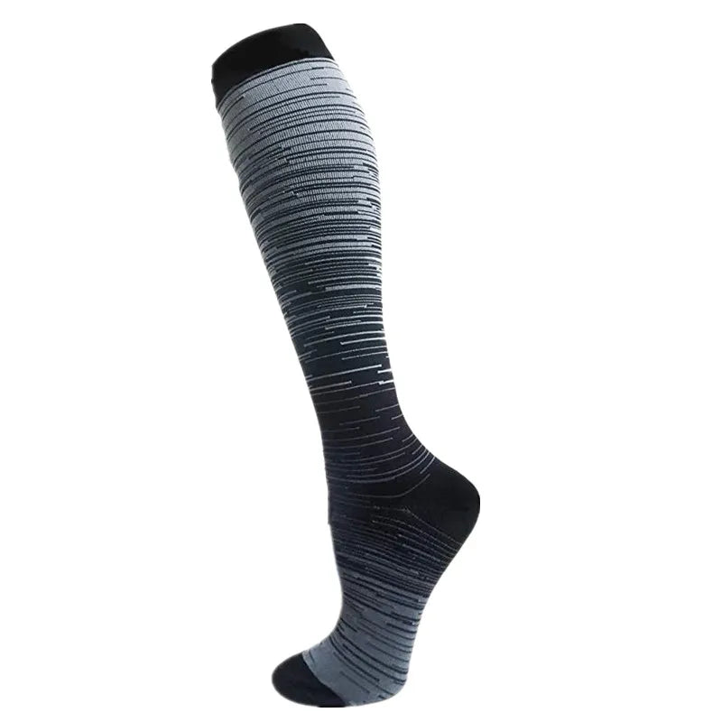 Compression Stockings Blood Circulation Promotion Slimming Compression Socks Anti-Fatigue Comfortable Solid Color Socks