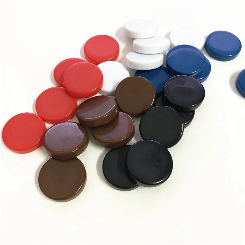 15Pcs/set 20mm New Backgammon Blank Glossy Chips Coins Pawn Chess Pieces Accessories