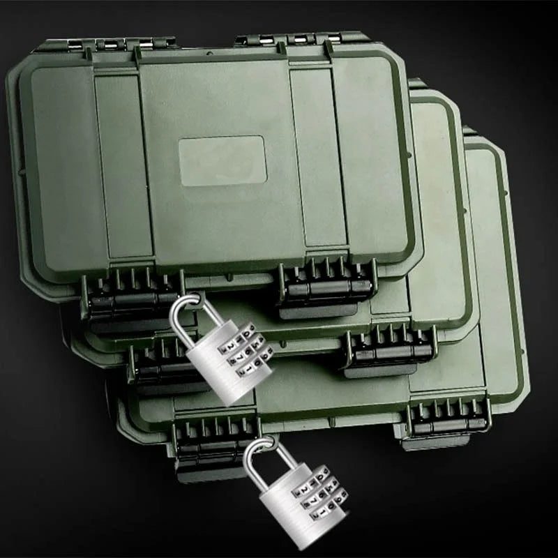 Shockproof Sealed Safety Case Toolbox Airtight Waterproof Tool Box Instrument Case Dry Box with Pre-cut Foam Lockable
