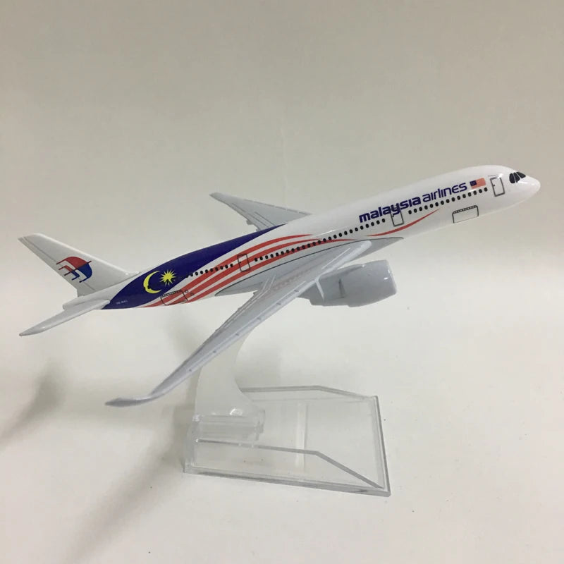 JASON TUTU 16cm Malaysia Airlines Airbus A350 Model Airplane Diecast Metal 1/400 Scale Plane