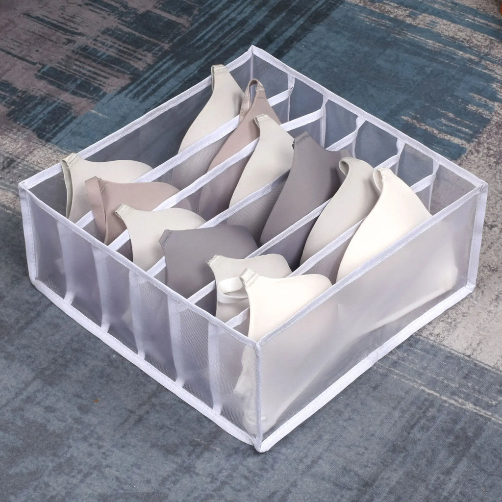30 Grids Foldable Underwear Drawer Organizers Storage Dividers Closet Organizer Storage Box  for Clothes Bras Scarves Ties Socks