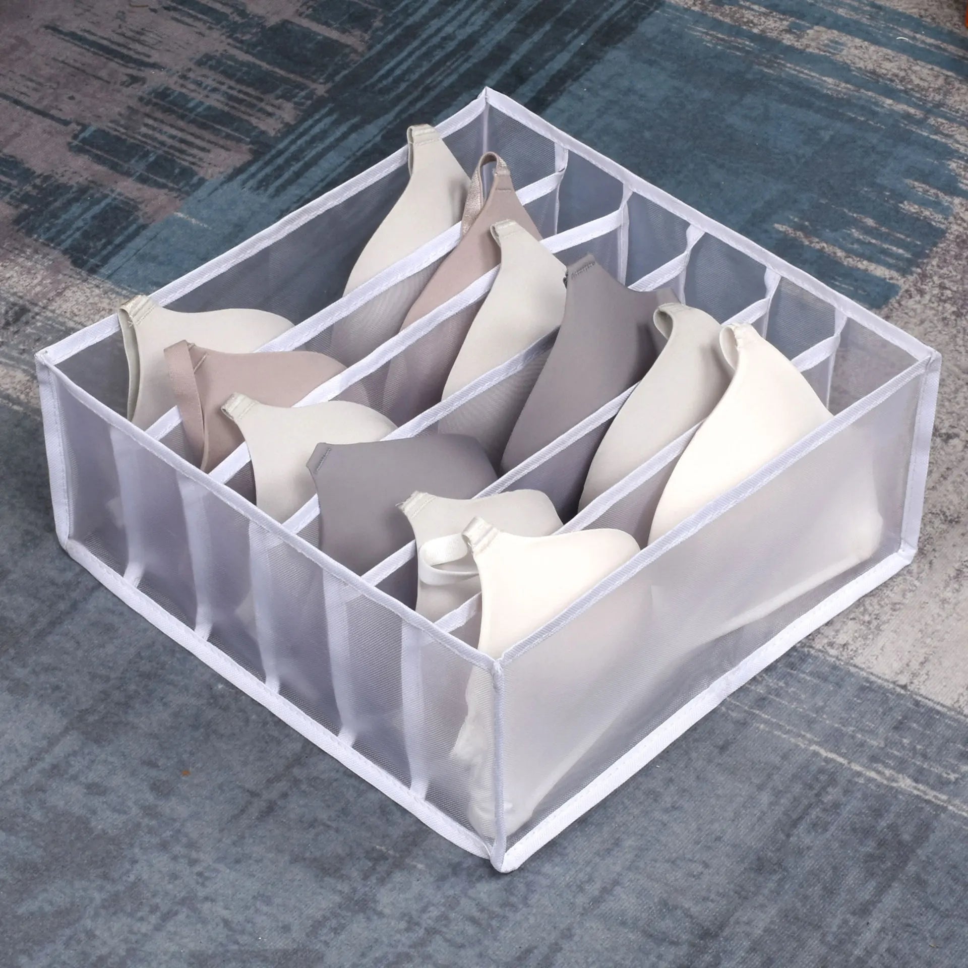 30 Grids Foldable Underwear Drawer Organizers Storage Dividers Closet Organizer Storage Box  for Clothes Bras Scarves Ties Socks