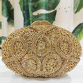 WHTUOHENG Oval Shape Fuchsia Diamond Floral Evening Clutch Women Pink/Purple Rhinestones Flower Girls Party Wedding CrystalPurse
