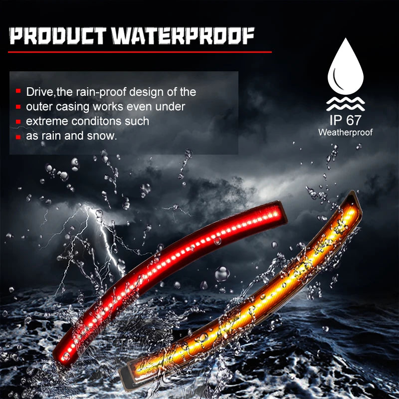 Car LED Front / Rear Bumper Side Marker Turn Signal Lights Parking Lights Clearance Lights For Chevrolet Corvette C7 2014-2019