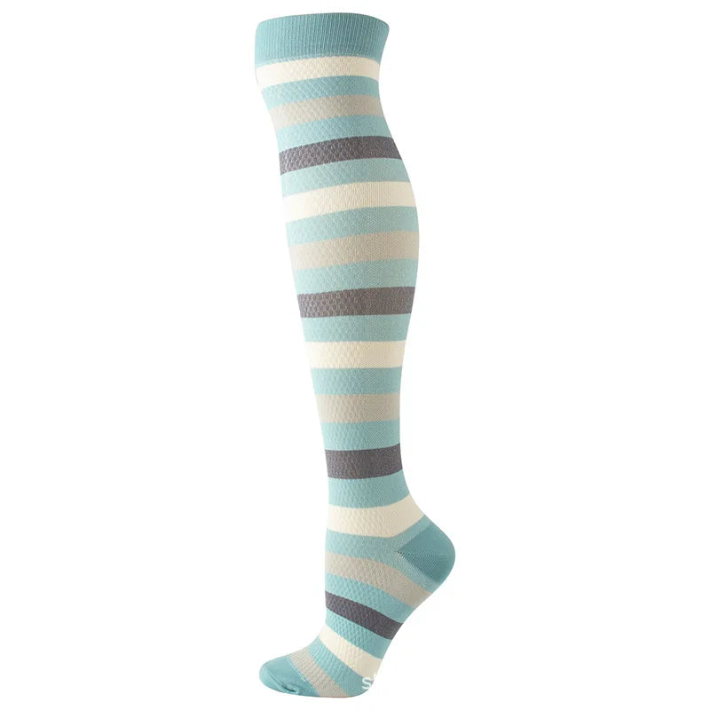 50 Style Antifatigue Unisex Compression Socks Fit for Nurses Flight Travel Medical Varicose Veins Leg Relief Pain Knee Stockings