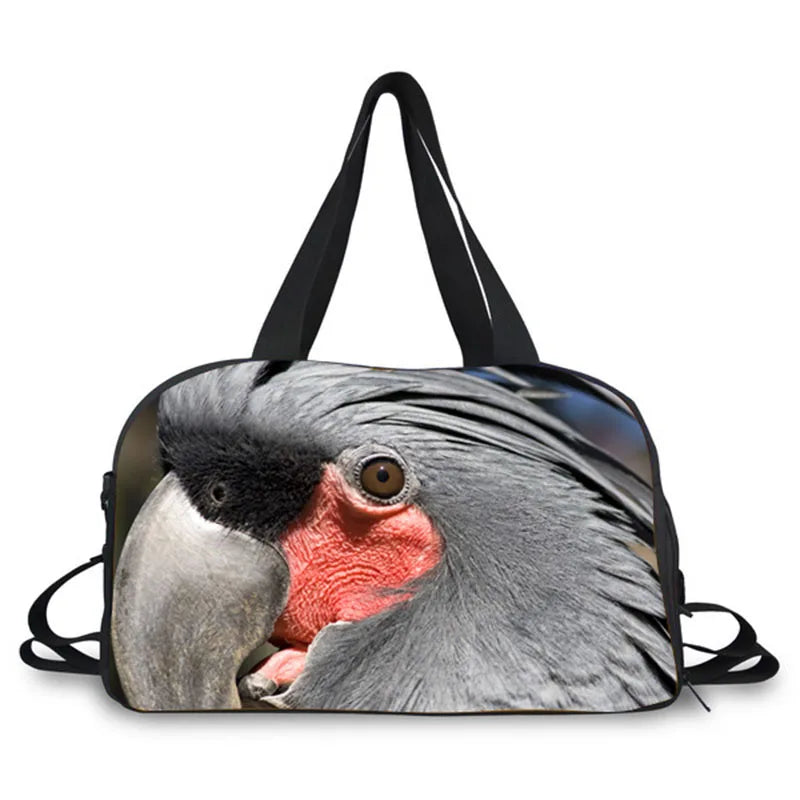 Duffel Bag Travel Bag Colorful Parrot Lizard Cabrite Print for Men Women Valise Sport Gym Bag