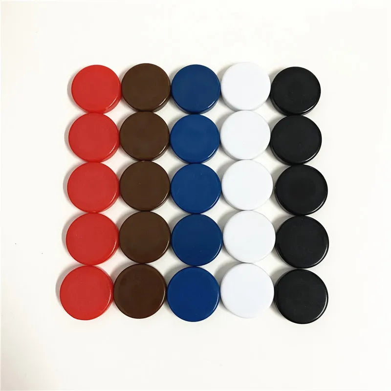 15Pcs/set 20mm New Backgammon Blank Glossy Chips Coins Pawn Chess Pieces Accessories
