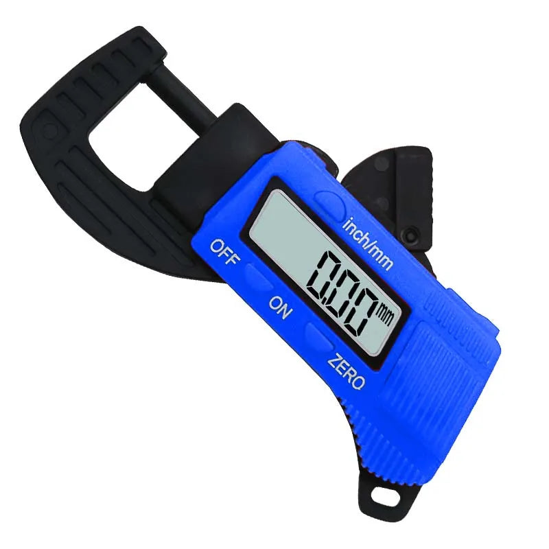 0-12.7mm Carbon Fiber Composites Digital Thickness Caliper Micrometer Guage Blue