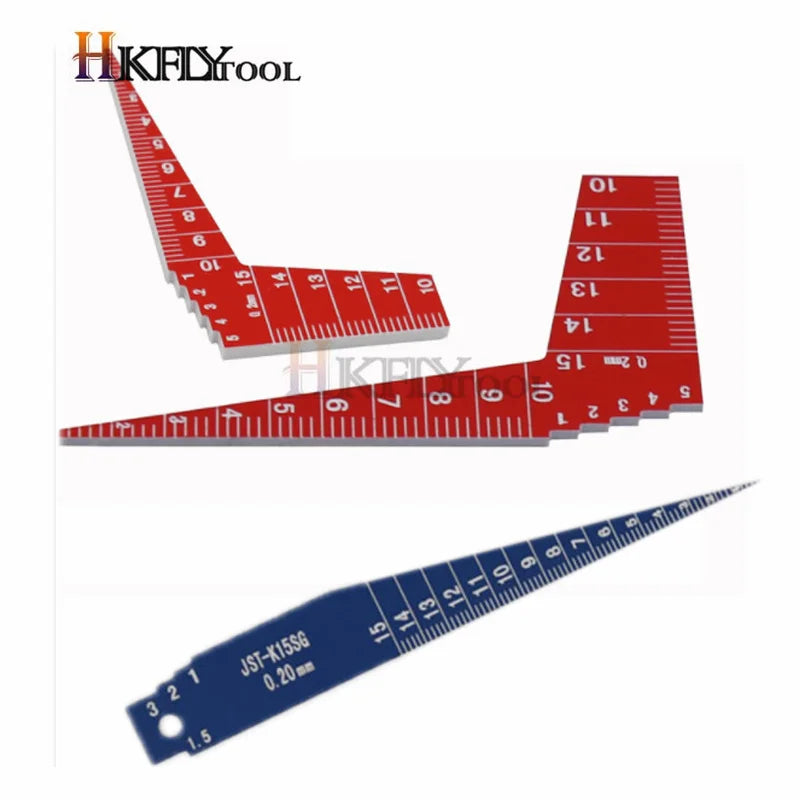 1pcs Japanese MCJBS  plastic feeler gauge 1-15mm Taper Welding Feeler Gauge Gage Gap Ruler Automobile industry Measuring Tools