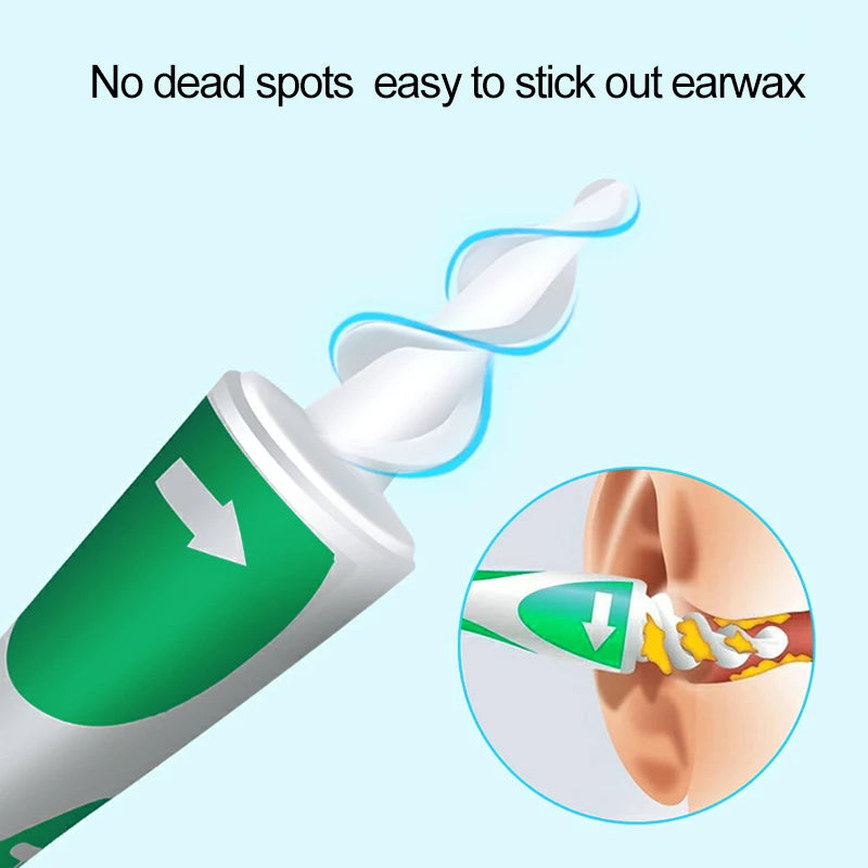 16 Tips Rotating Earwax Cleaner Spiral Dig Wax Ear Wax Remover  Ear-Cleaning Device Soft Spiral Extract Earwax Tool Ear-Picker