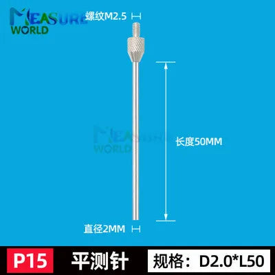 M2.5 Thread 1mm Needle Diameter Dial Test Indicator Contact Point D1 D2 10mm 20mm 30mm 40mm 50mm Length Measuring Gauging Tools