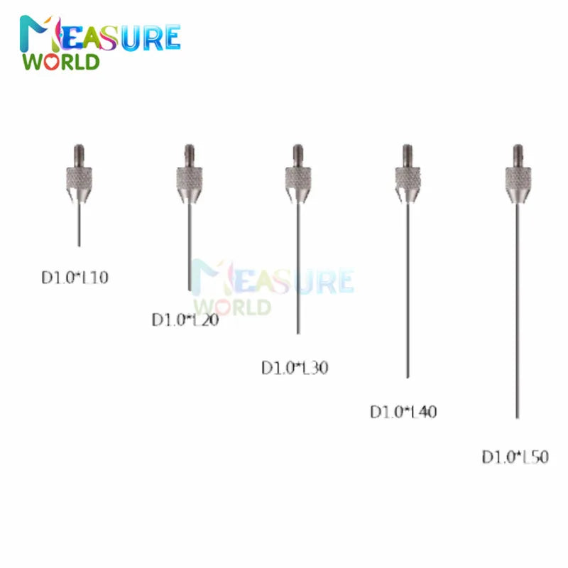 M2.5 Thread 1mm Needle Diameter Dial Test Indicator Contact Point D1 D2 10mm 20mm 30mm 40mm 50mm Length Measuring Gauging Tools