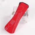 Portable Tableware Bag Cutlery Bag Dinner Set Travel Packaging Storage Box Dinnerware Picnic Fork Spoon Bag