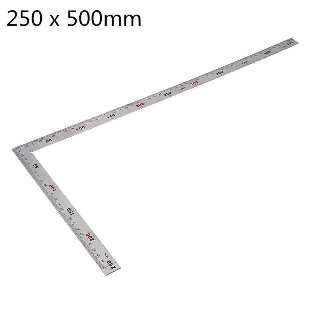 1pc Metal Steel Square Set 90 Degree Angle Metric Try Mitre Square Ruler 150 x 300mm 250x500mm Measurement Instruments