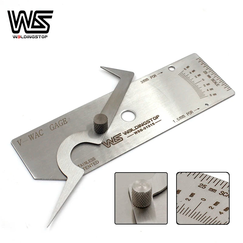 V-WAC Welding Gauge Gage Weld Biting Edge Undercut Inspection Gage Metric mm Reading