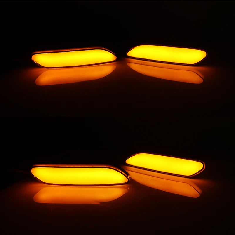 Amber LED Car Front Bumper Side Marker Indicator Lights Turn Signal Light For MINI Cooper R60 Countryman & R61 Paceman 2011-2016