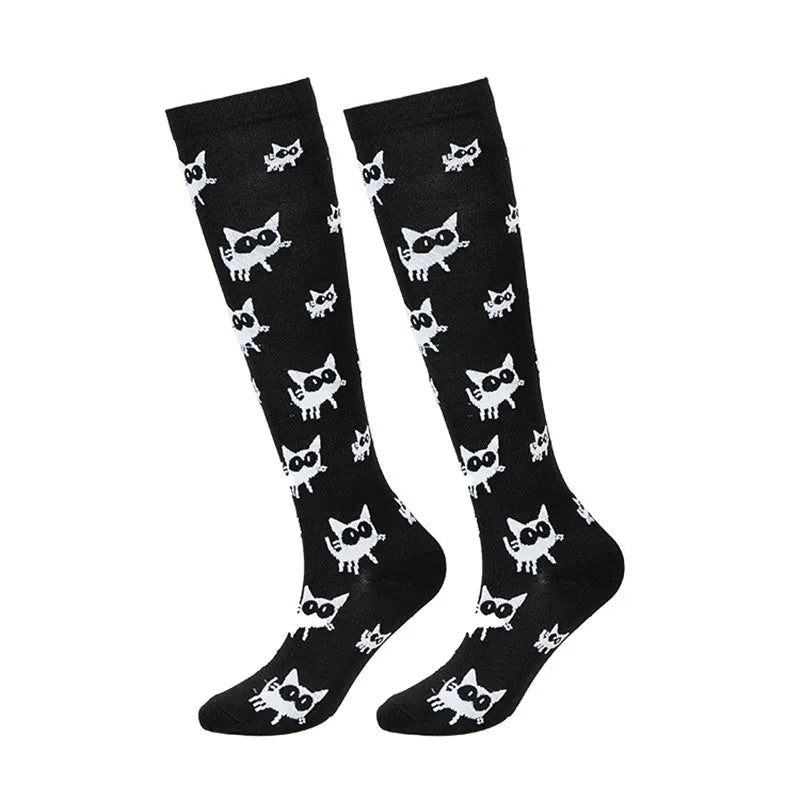 Compression Socks For Women & Men Circulation Compression Socks Knee High Best For Running,Medical,Nurse,Travel,Cycling,Diabetes