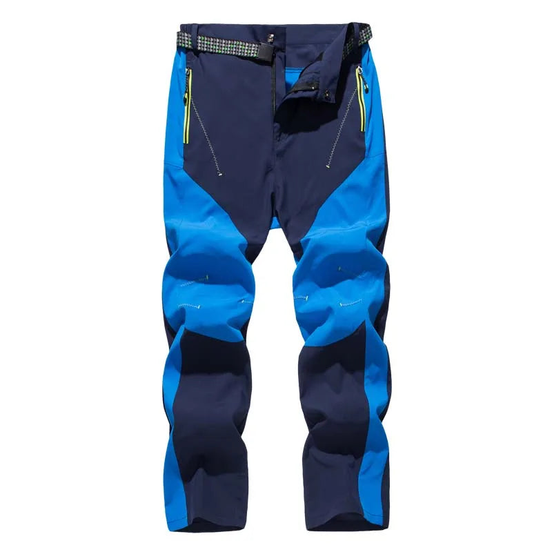 NUONEKO Outdoor Men's Hiking Pants Elastic Breathable Outdoor Camping Fishing Trekking Pants Summer Thin Quick Dry Trousers PN39