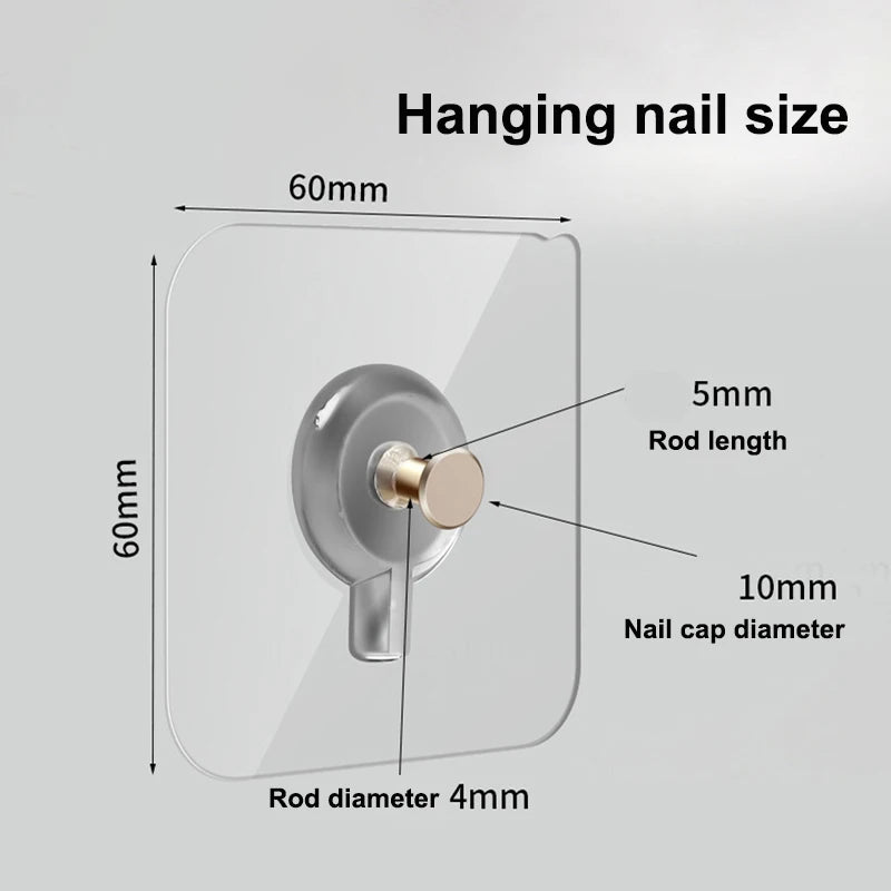 Screw Hook Hanger Transparent Wall Hook For Picture Self Adhesive Door Wall Hanger Hooks Wall Picture Hanger Wall Screw Sticker