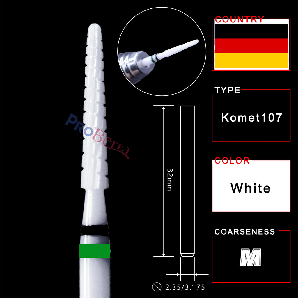 RolinStar Ceramic Cuticle Clean Cutter edge dead skin  Manicure Pedicure milling Accessories Burr remove Nail drill bit