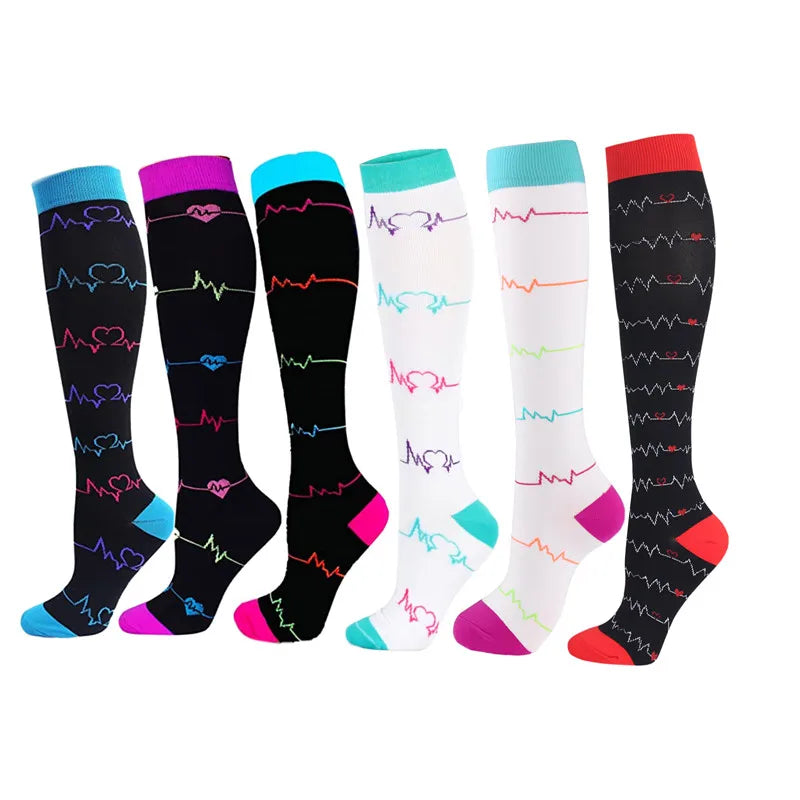 New Compression Socks Wholesale Athletic Best Graduated Medical Nursing Socks Men Women Fit For Running Outdoor Hiking Flight