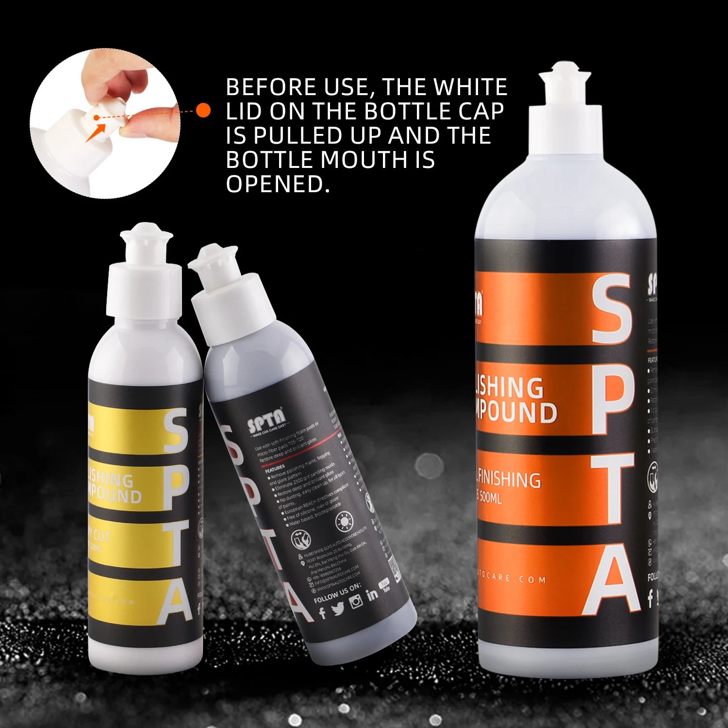 SPTA Car Paint Polishing Wax Car Polish and Wax Compound for Car Paint, Removes Surface Scratches and Swirl Marks