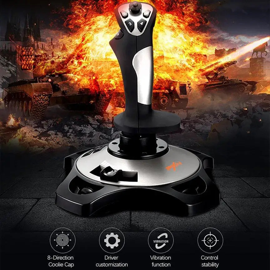 2023.For PXN-2113 Flight Simulator Gamepad Vibration Controller USB Wired Gaming Joystick Joypad For PC/Desktop Game Accessories