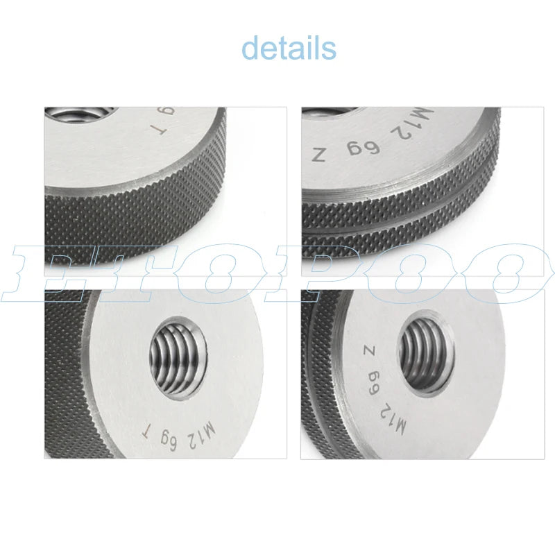 M2 M3 M4 M5 M6 M7 M8 M10 M12 M14 M16 6G-6H Thread Ring Gage Thread Ring Gauge RING GO-NOGO GAUGE 6G Measure Gauge 2pcs/set
