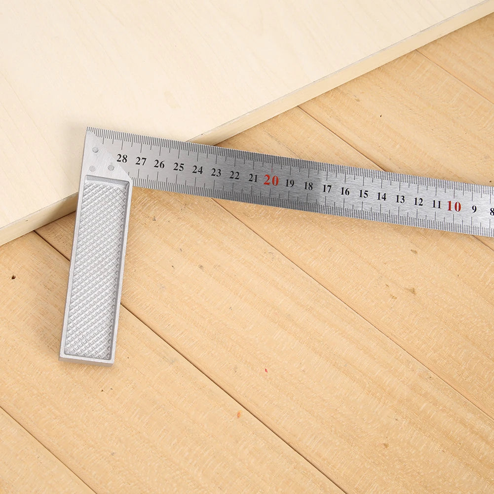 300mm Aluminum Alloy Square Ruler 90 Degree Right Angle Turning Ruler Woodworking Measuring Tools Gauge New