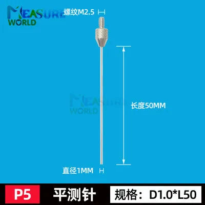 M2.5 Thread 1mm Needle Diameter Dial Test Indicator Contact Point D1 D2 10mm 20mm 30mm 40mm 50mm Length Measuring Gauging Tools