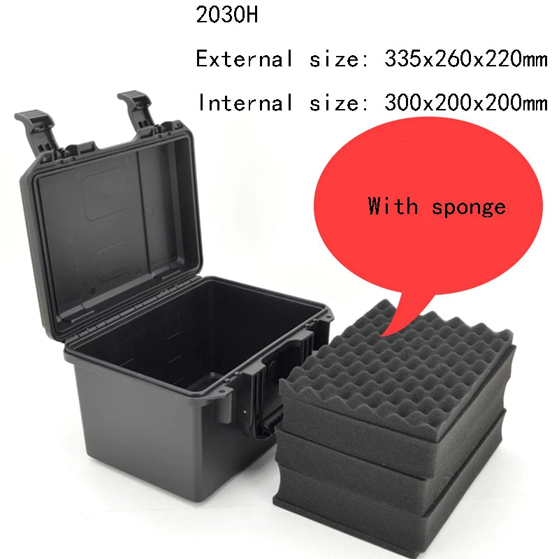 ABS Plastic Safety Equipment Tool Box Waterproof Sealed ToolBox Impact Resistant Tool Case Suitcase with Pre-cut Sponge