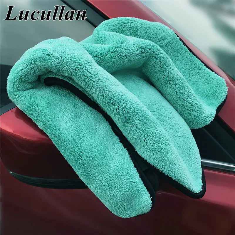 Lucullan 1200GSM Super Soft Premium Microfiber Drying Cltoth Ultra Absorbancy Aqua Deluxe Car Wash Towel