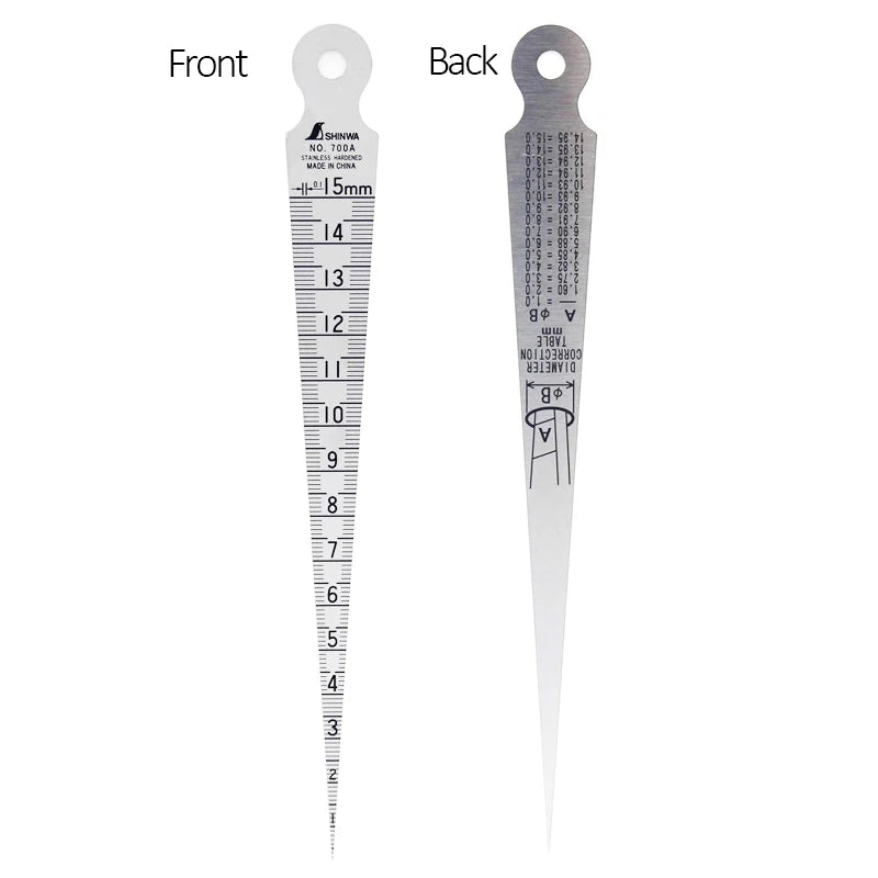 SHINWA Penguin Taper Gauge Hole Ruler Wedge Feeler Inner Diameter Gap Dimension Measuring Tool 62600-62620 1PCS
