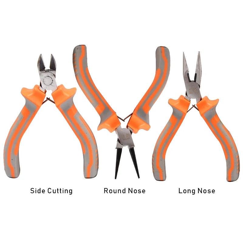 5" Professional Mini Pliers Set for Jewelry Making Craftsman Small Round Nose Needle Long Nose Multitool Pliers and Cutters