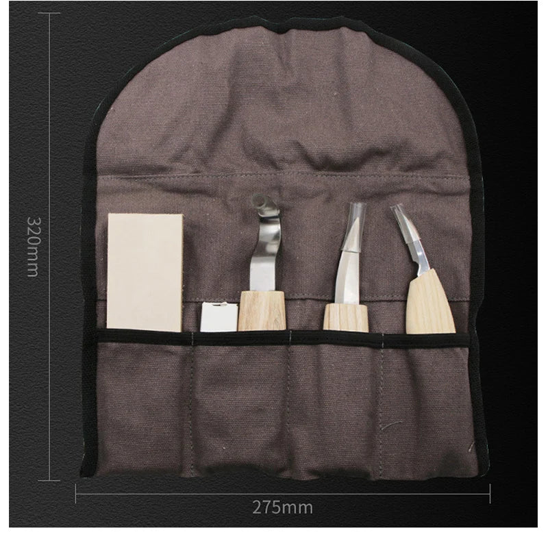 Wood Carving Cutter Hand Tool Set Hand Chisel DIY Wood Carving Knife Chip Knives High Strength Hooked Woodcut Art Craft Tool