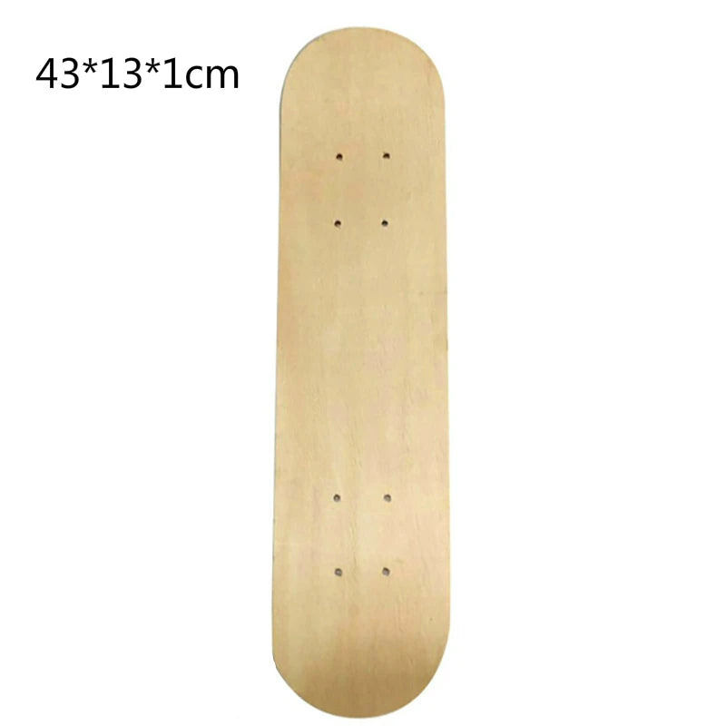 7-9 Layers Maple Skateboard Deck Double Rocker Mini Cruiser Dance Skateboards Natural Maple Wood Skate Board High elasticity