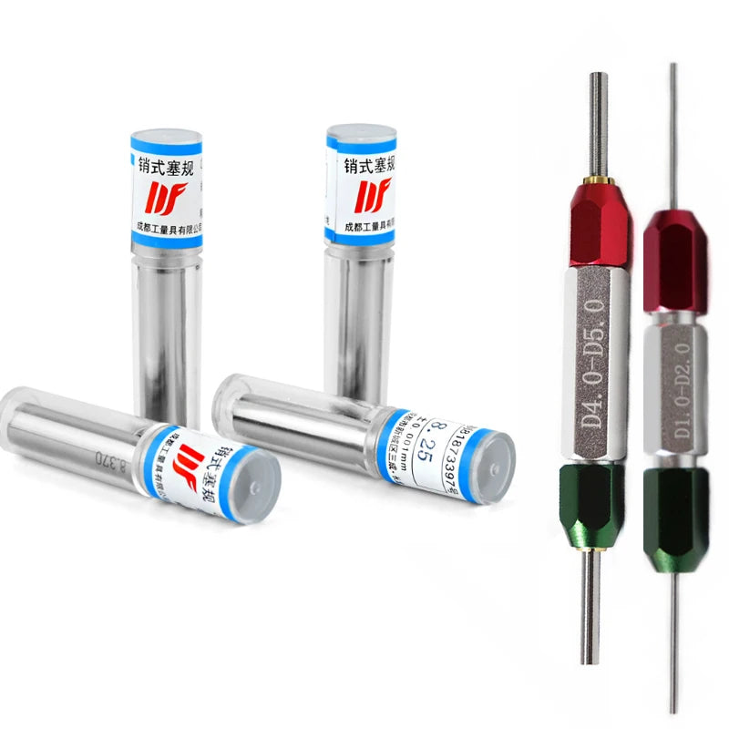 1pcs 0.1-0.49mm 0.5-5.99mm 6-9.99mm 20.0mm Cylindrical Pin Gauge Smooth Plug Gauge Hole Gauge Handle Step Pin Gage Holder Tools
