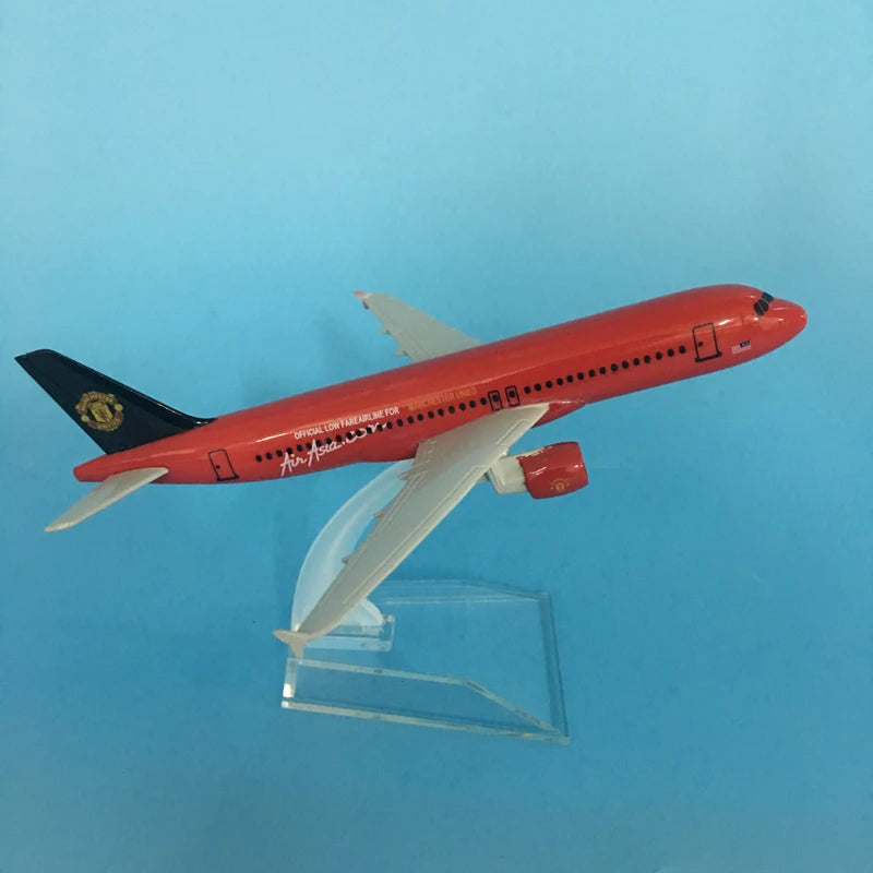 JASON TUTU 16cm AirAsia Airbus A320 Airplane Model Airplane Diecast Metal 1/400 Scale Planes