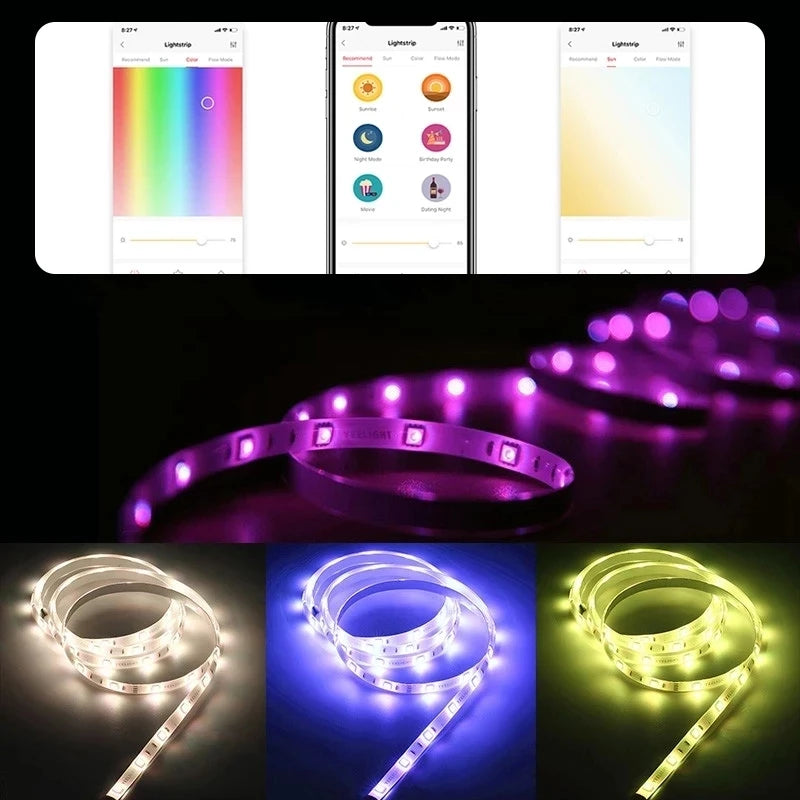 Global version Yeelight Aurora Smart Light Strip 1S RGB Colorful WiFi 2M To 10M 60 LED LightStrip Remote Control For APP Homekit