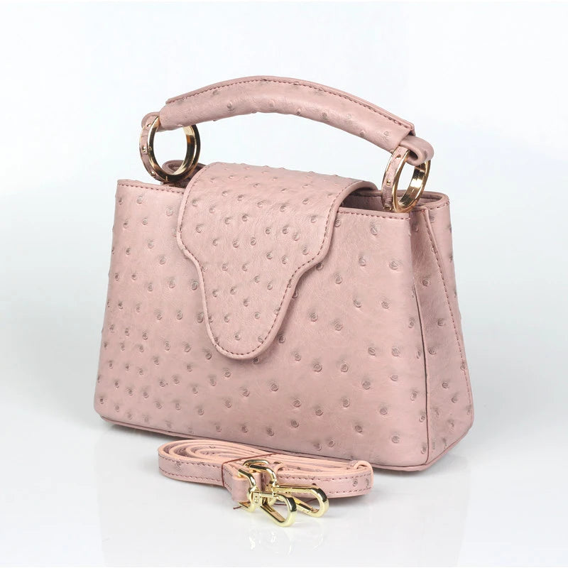 TOPHIGH Luxury Design Handbags For Women Ostrich/Snake/Crocodile Pattern Leather Shoulder Bags for Party Hot Sales Bolsas