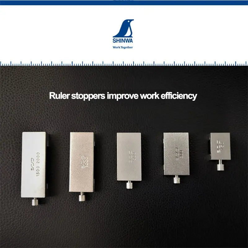 SHINWA Ruler Slider Stoppers Brass Stationery for Marking Positioning and Depth Measurement 1PCS