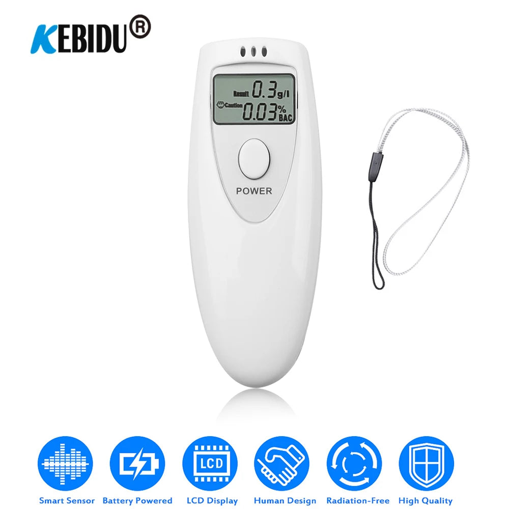 Portable Inhaler Alcohol Meters LCD Digital Alcohol Breath Tester Handheld Analyzer Breathalyzer Digital Alcohol Detector Test