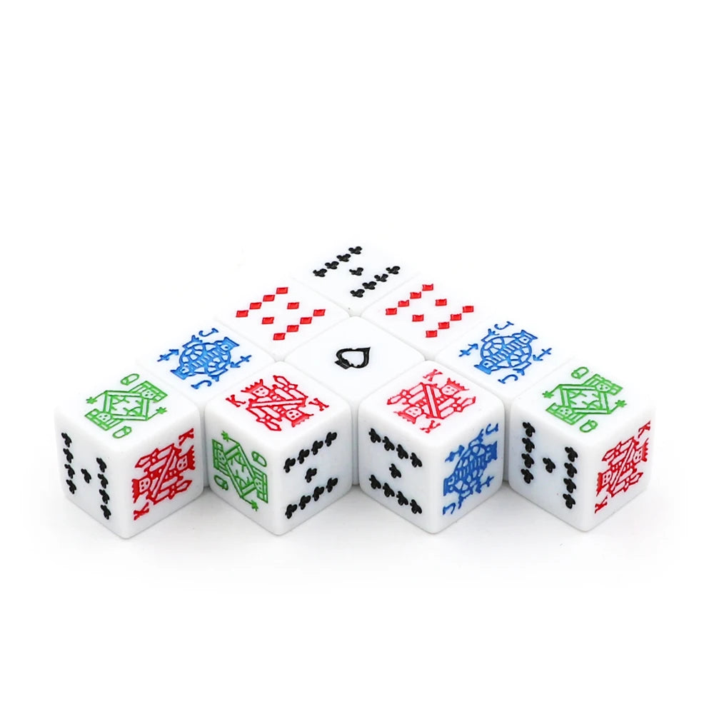 10pcs/pack Carving Dice 16mm Square Corner White #16  High Quality Boutique Poker Dice