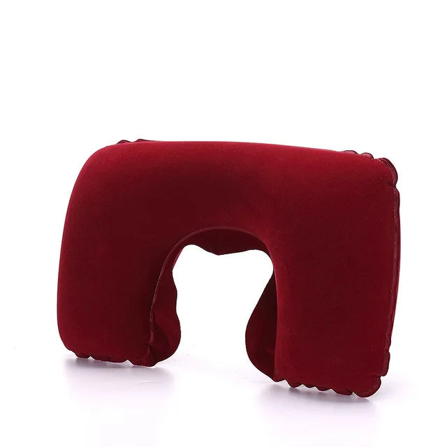 Sale 1PC Headrest Soft U Shaped Cushion Air Flight Inflatable Pillows Car Nursing Cushion Travel Pillow Support Neck