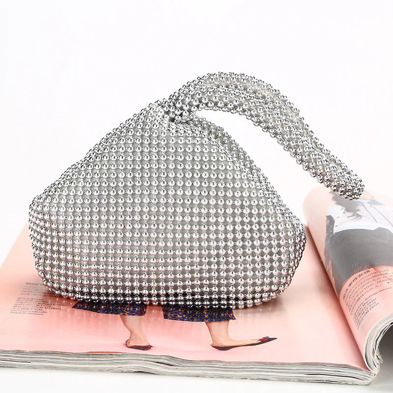 Soft Beaded Women Evening  Bags Cover Open Style Lady Wedding  Bridal Bridesmaid Handbags Purse Bag For New Year Gift Clutch