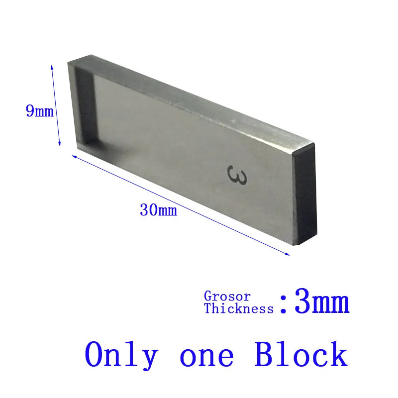 Steel Block Gauge Measure Gage Block Steel Square Gage Block 1mm, 2mm, 3mm, 4mm, 5mm, 6mm, 7mm, 8mm-9mm 100mmSteel Square Gauge